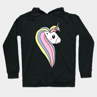 Cute Pink Unicorn Head Girly Pattern Hoodie